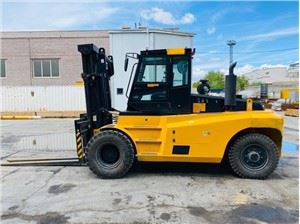 Компактный вилочный погрузчик 15 тонн, желтый цвет